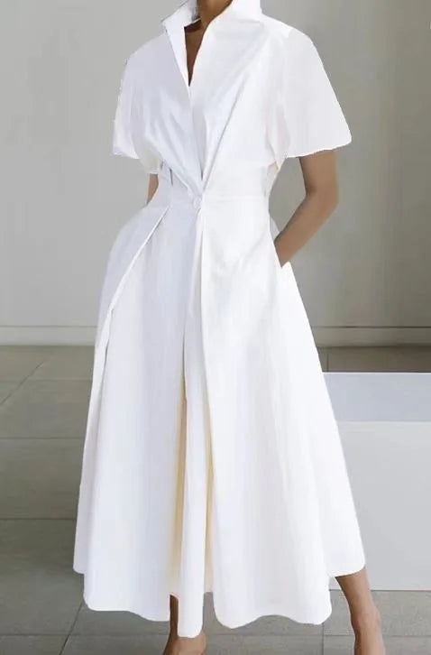 Elegant Deep V-Neck Maxi Dress
